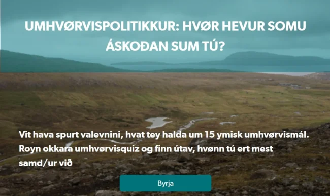Gott umhvørvisval! Gott umhvørvisval!