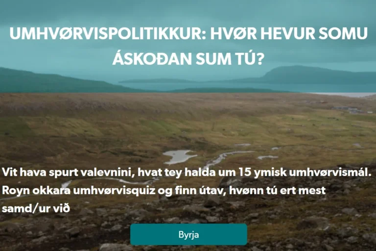 Gott umhvørvisval! Gott umhvørvisval!