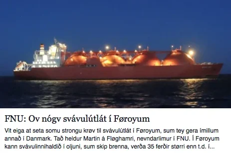 Samrøða í KVF um høga svávulútlátið í Føroyum Samrøða í KVF um høga svávulútlátið í Føroyum