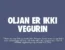 Oljan er ikki vegurin til grøna orkuskiftið